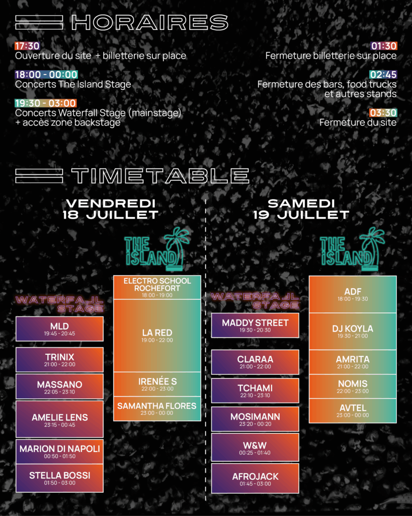 Horaires stereoparc festival